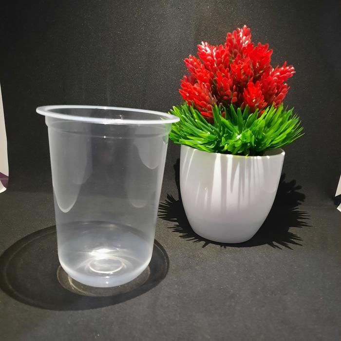 SABLON GELAS PLASTIK PP OVAL 16 OZ 9 GRAM POLYCUP SABLON 1 WARNA