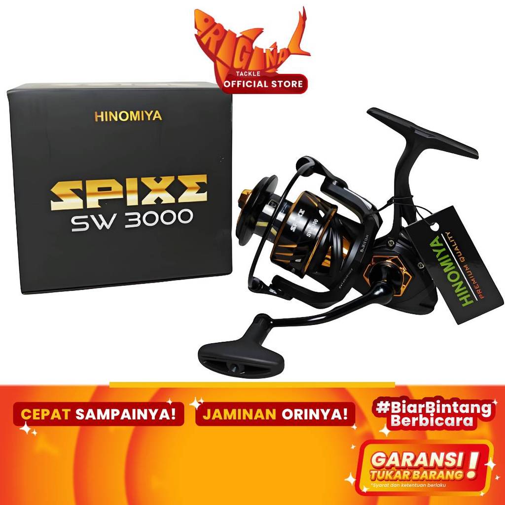 Reel Pancing Salt Water Hinomiya Spixe Power Handle Graphite 3000 2000 4000 6000 5000