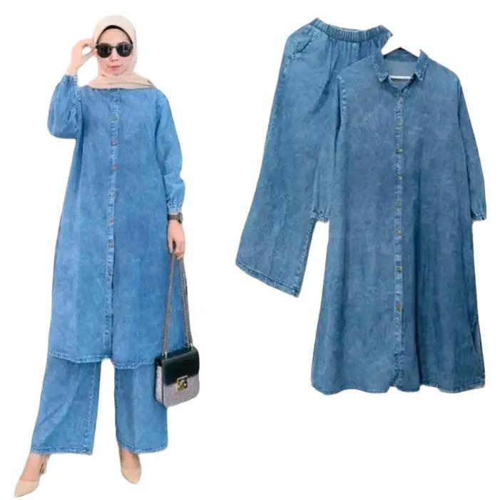 Jasmine Stelan Jeans Snow Tunik Celana Wanita Panjang Muslim Baju Kulot Terlaris