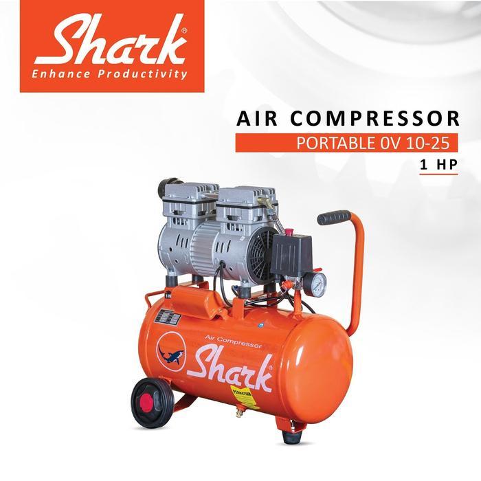 Oilless 1Hp (Motor Alumunium) Shark Air Compressor OV 10-25