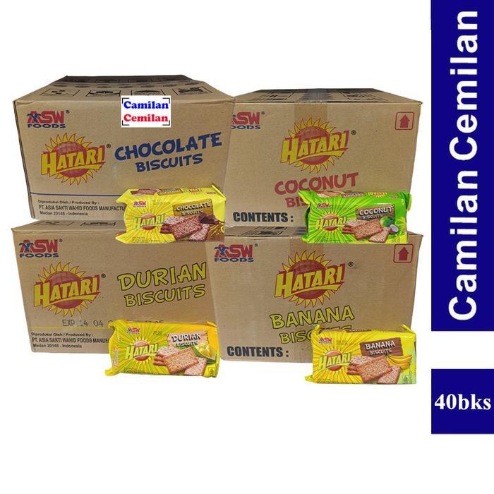 Hatari Biskuit Mini Coklat Kelapa Durian Pisang Karton isi 40 bks x 90 gr