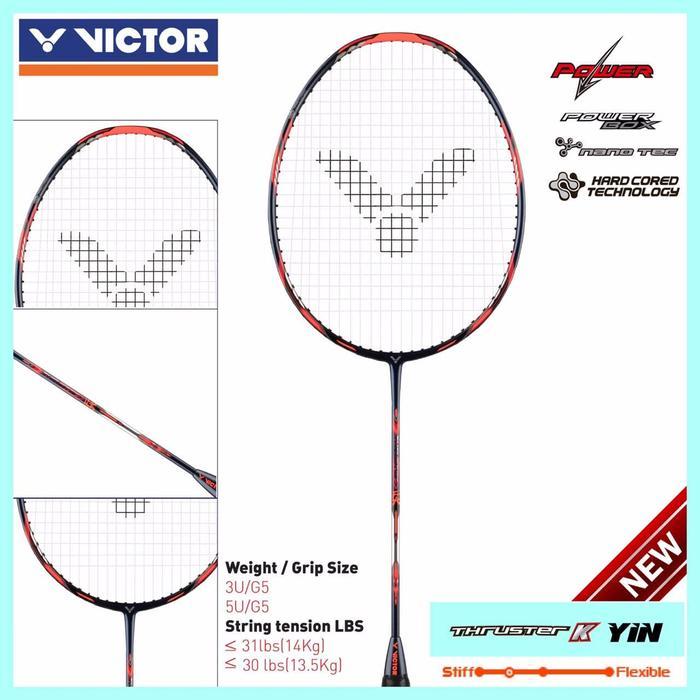 TerbaruBest Seller Raket Victor Thruster K Yin Tk Yin Original Raket Bulutangkis