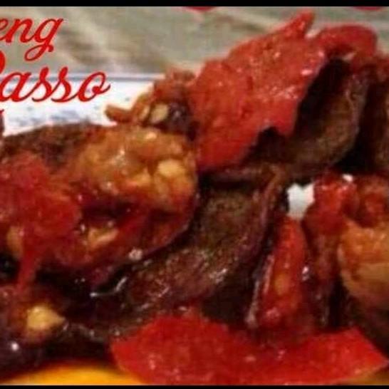 Sari Rasso Dendeng Kering Crispy Balado Food Pedas Goreng , Daging 500 gr