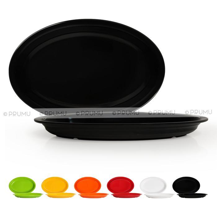 Piring Oval Melamin 12 inch - Piring Saji Lauk - Piring Lodor - po1618