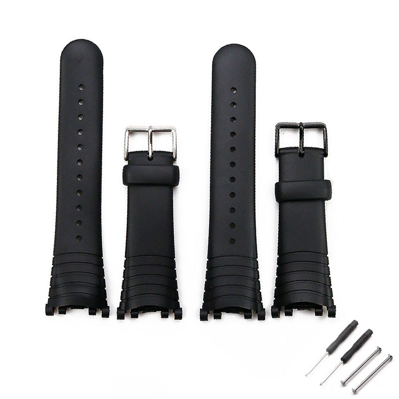 Men's rubber watch strap accessories compatible for SUUNTO VECTOR black watch band women sports