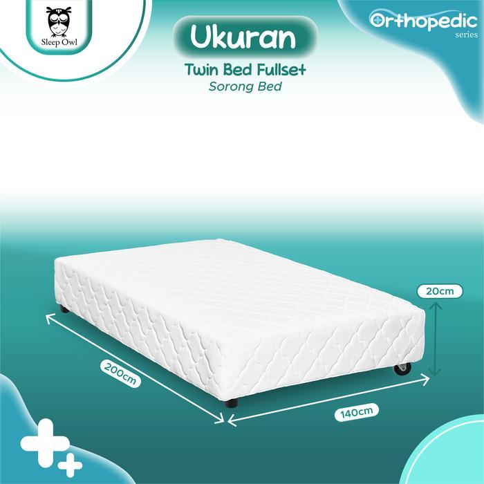 SLEEP OWL SPRINGBED 2in1 Orthopedic Rebonded 140 x 200 Kasur Sorong Anak 2 IN 1