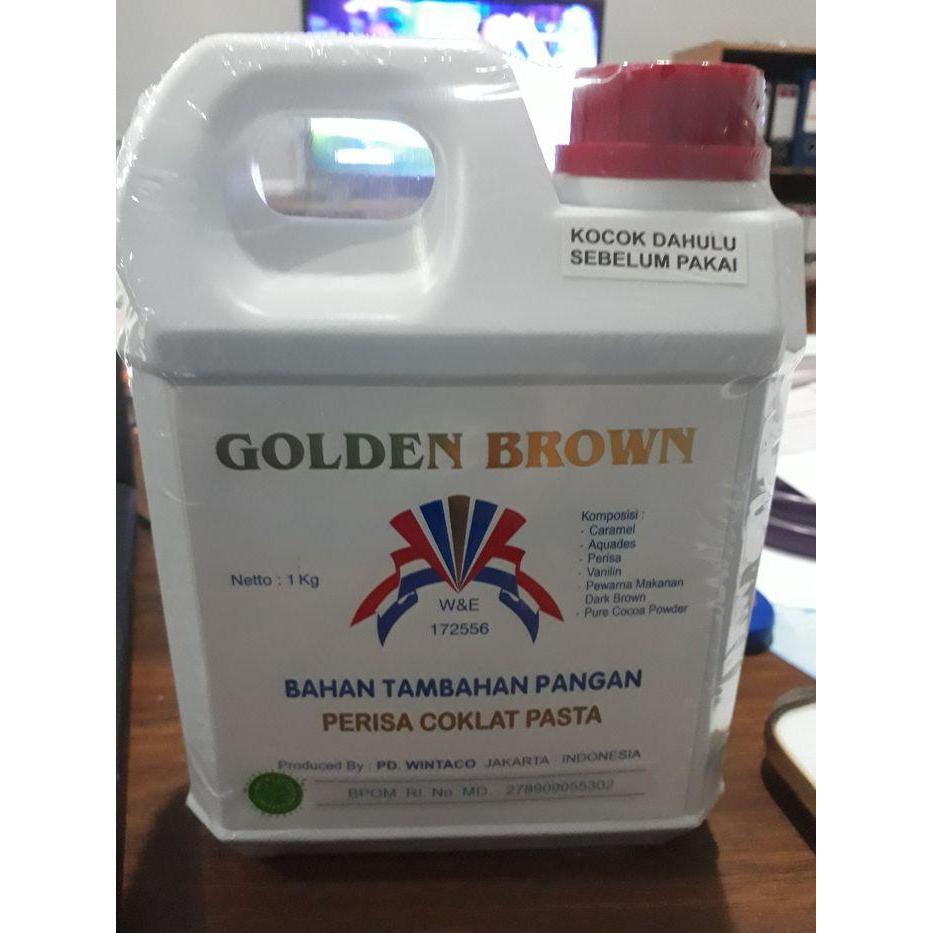 GOLDEN BROWN Pasta Perisa Kue GOLDEN BROWN Coklat Cokelat Bahan Makanan Pasta Kue Baking 1Kg 1 Kg