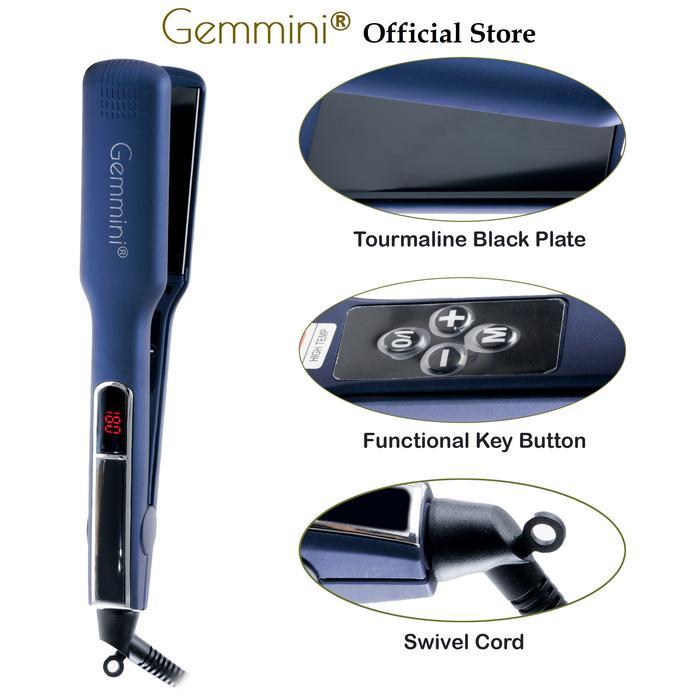 Gemmini GM34 Catokan Pelurus Dan Smoothing Rambut Pengaturan Suhu Digital MCH