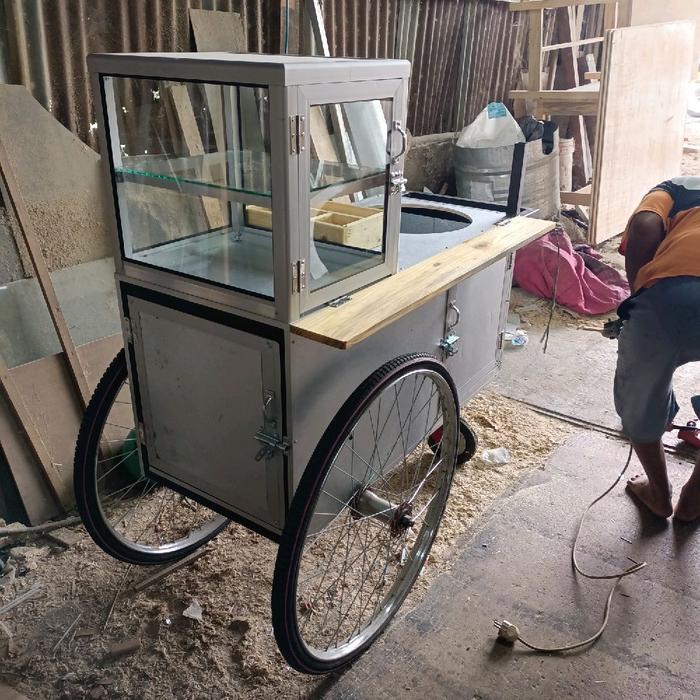 gerobak bakso keliling gerobak cilok gerobak bakso tusuk gerobak serbaguna Aluminium Besi