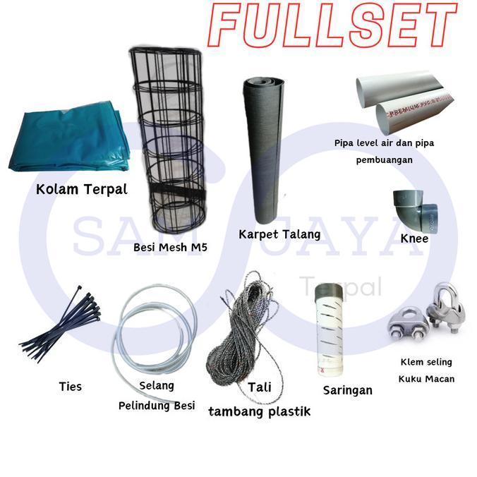KOLAM TERPAL IKAN FULLSET D2/ T 1 METER. KOLAM BULAT BIOFLOK