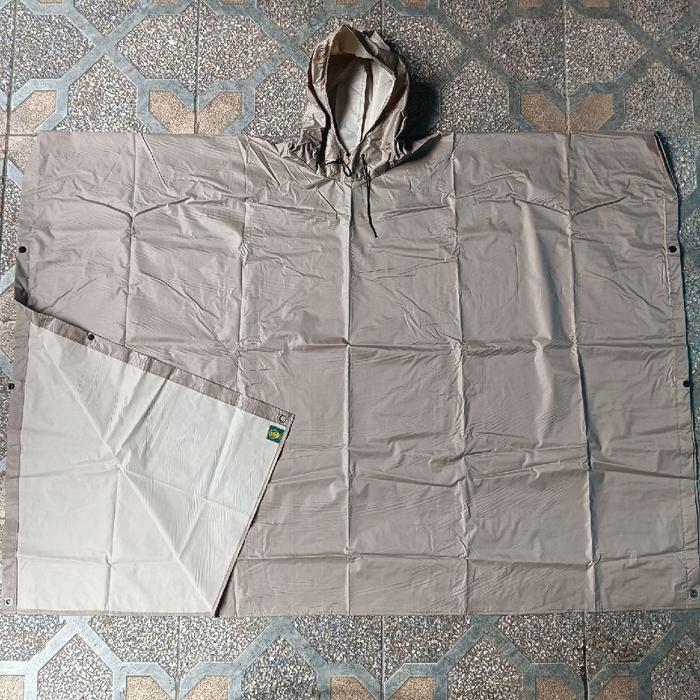 Jas Hujan Ponco Coklat Polri / Ponco Coklat Pendidikan Polisi / Jas Hujan Polri