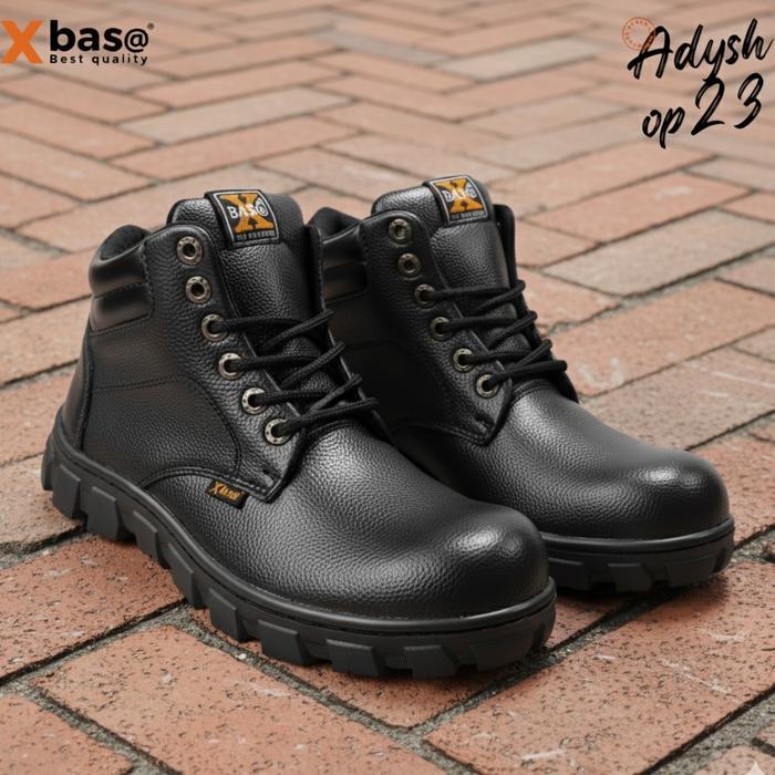 Sepatu Safety Boots Xbas@ Sepatu Spbu Safety Kitchen Besi High Kerja Shoes Terbaru 