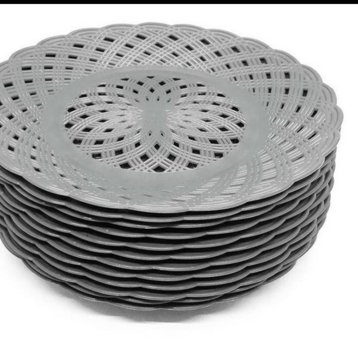 Piring Anyam Plastik / Piring Rotan / Piring Lidi Plastik