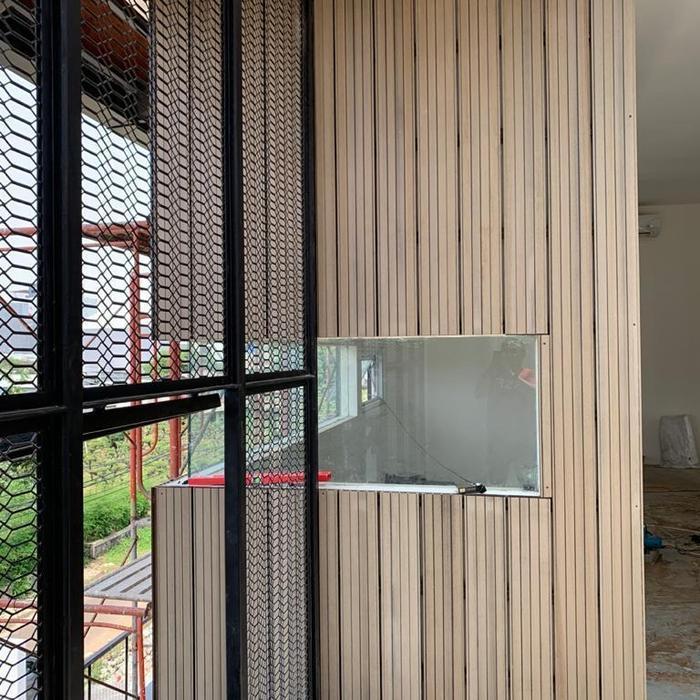 Wpc Wall Panel Decking Facade Wood Plastic Composite Kayu Sintetis