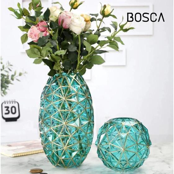 VAS BUNGA KRISTAL ABU GOLD / VAS BUNGA MEWAH AESTETIC KRISTAL ABU GOLD