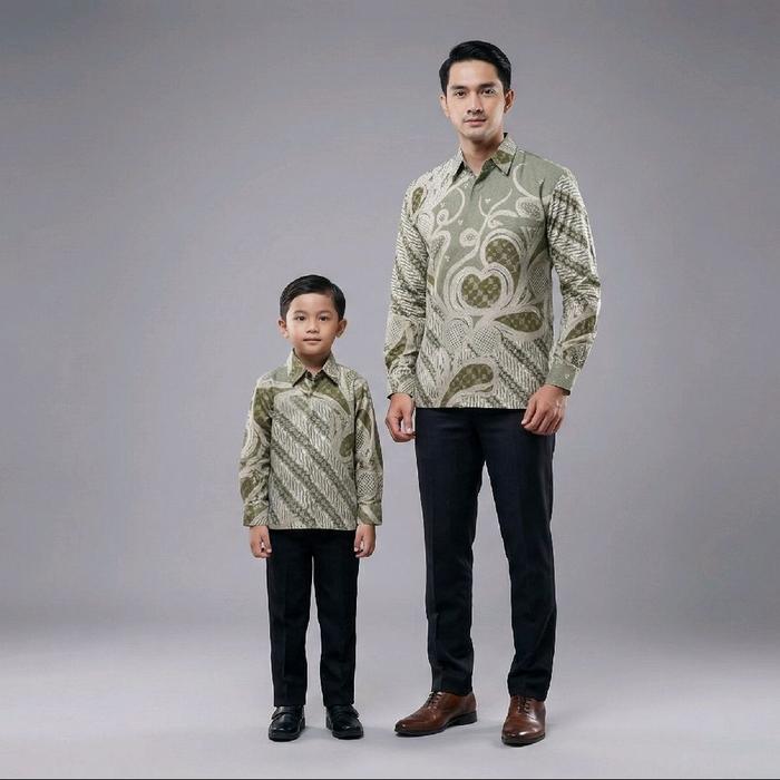 s7 Batik Couple Bapak Dan Anak Katun Solo Premium Batik Pasangan Bapak Anak Motif Elegan Lapis