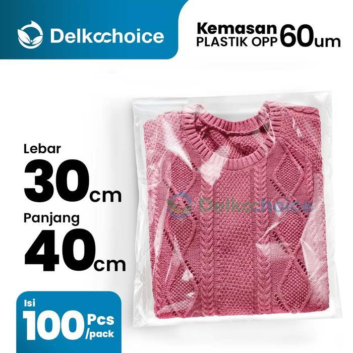 Stok Baru PLASTIK OPP SEAL PLASTIK KEMASAN BENING BUNGKUS ROTI 30X40 /100PCS