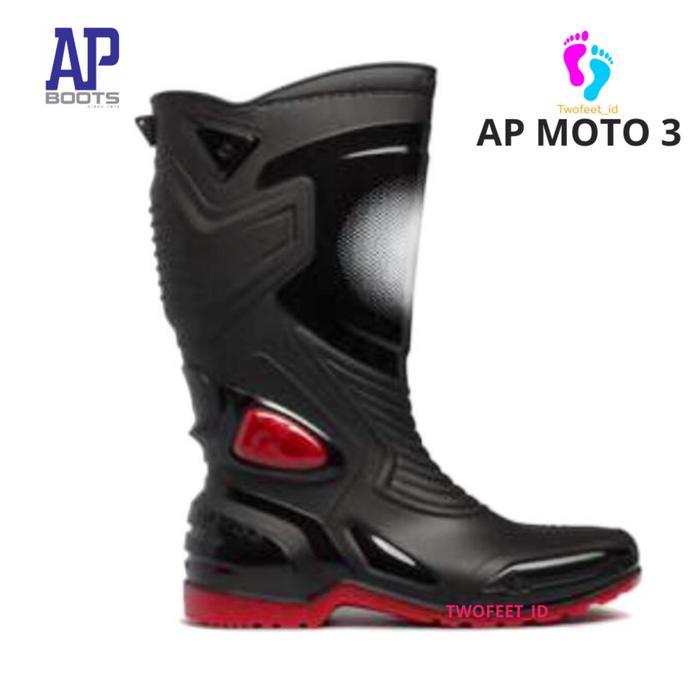 Aerostreet - Sepatu Boots Hitam Merah Size 39-45