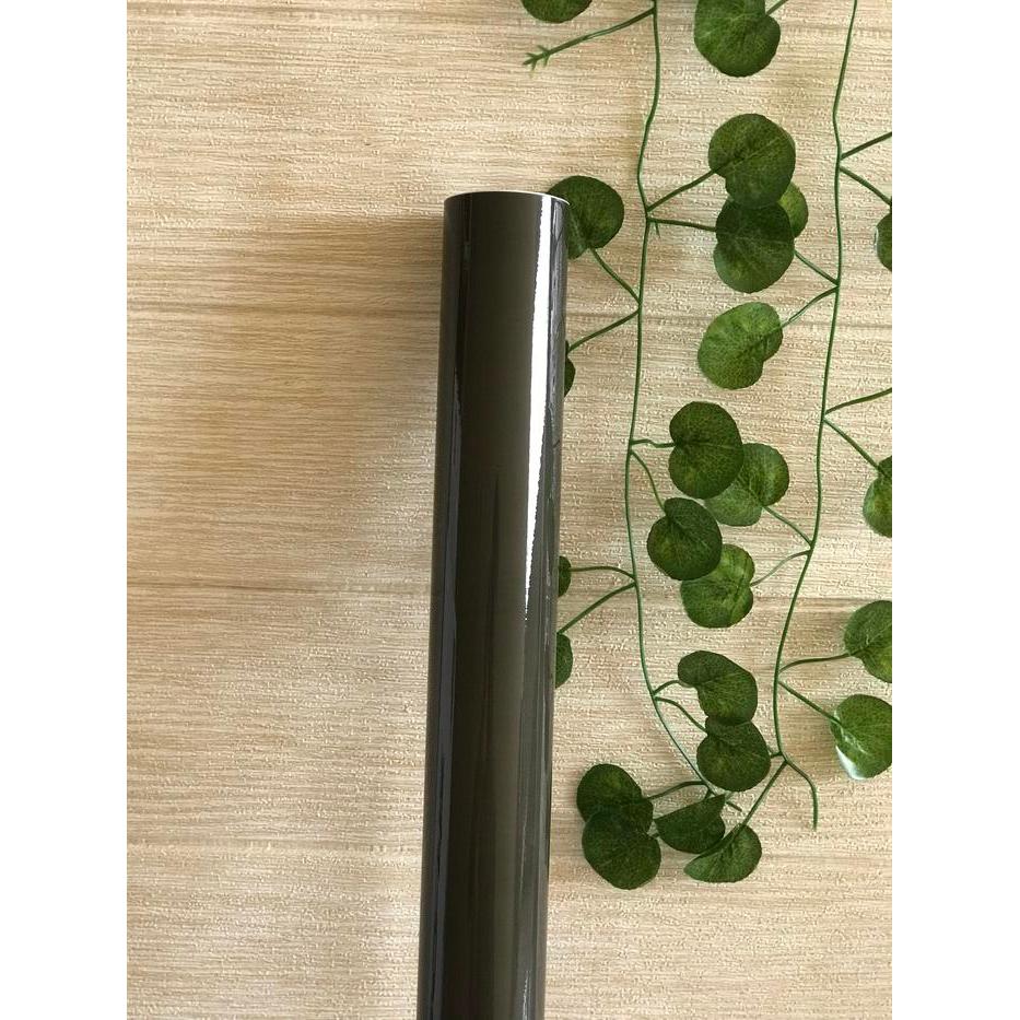 (Harga 1 Roll) Skotlet Hitam Transparan Panjang 15 Meter X Lebar 45Cm