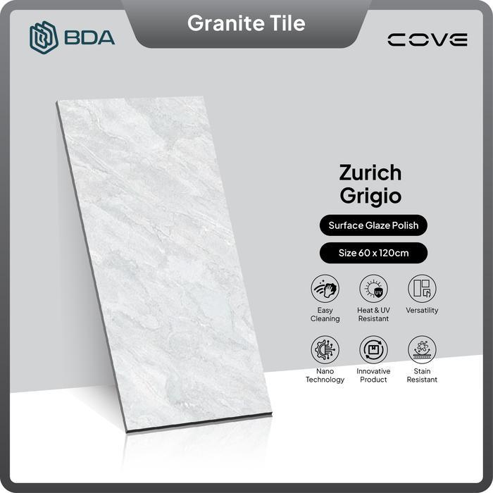 BDA Granite Tile Granit 60x120 Granit 120X60 Keramik Lantai Keramik Dinding Zurich Grigio