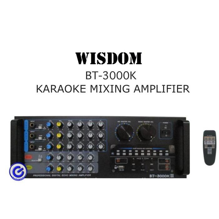 karaoke amplifier key control USB 3 mic input Wisdom BT3000 BT3000K