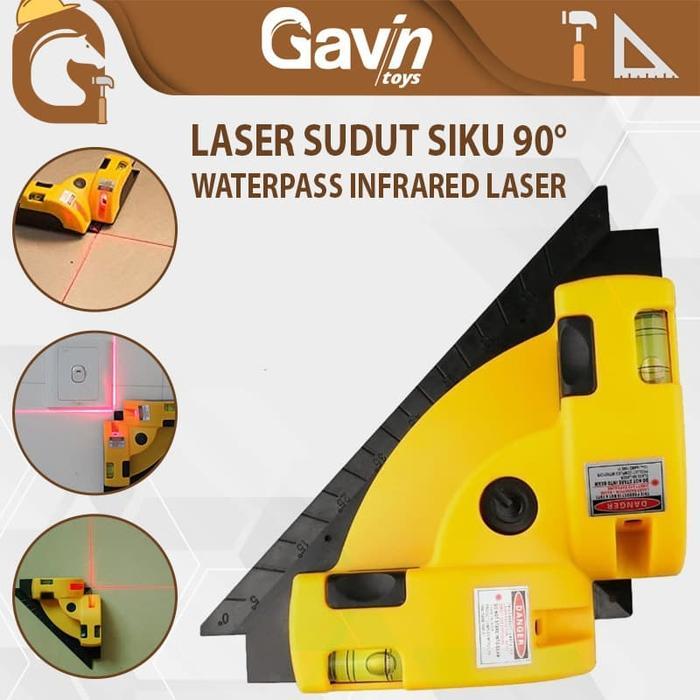 Promo Laser Siku Sudut Garis Meteran Waterpass Angle Laser Level 90 Derajat