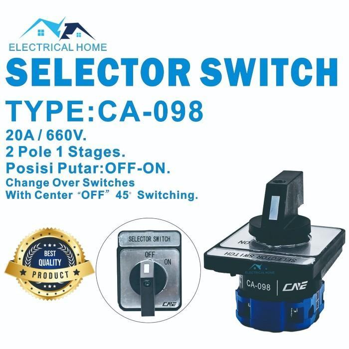 Selector Switch 2 Pole 1 Stages CA-098 OFF-ON