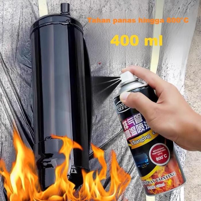Cat Semprot Suhu Tinggi 800 Cat Semprot Knalpot Tahan Panas 400Ml Cat Anti Panas Untuk Mesin Cat