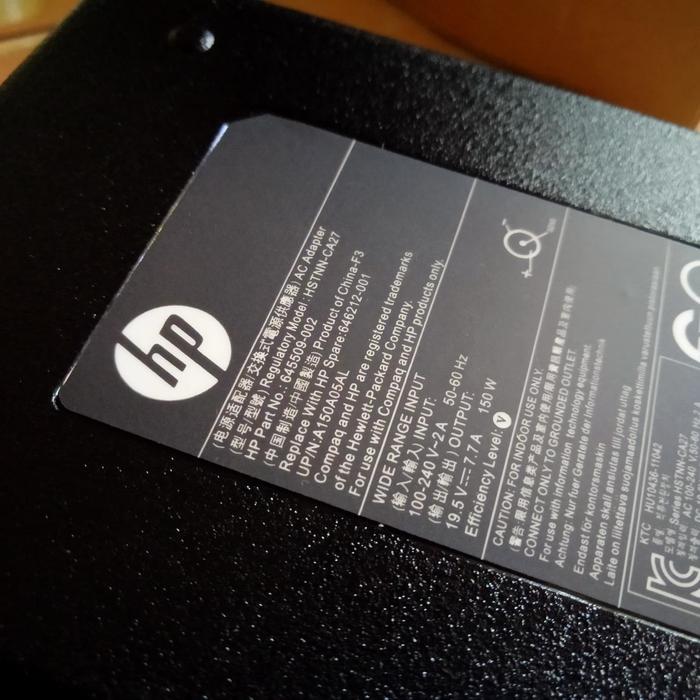 Adaptor charger hp Zbook 15 17 G3 G4 G5 150watt