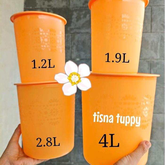 mosaic canister tupperware jual harga satuan toples tupperware ORANYE
