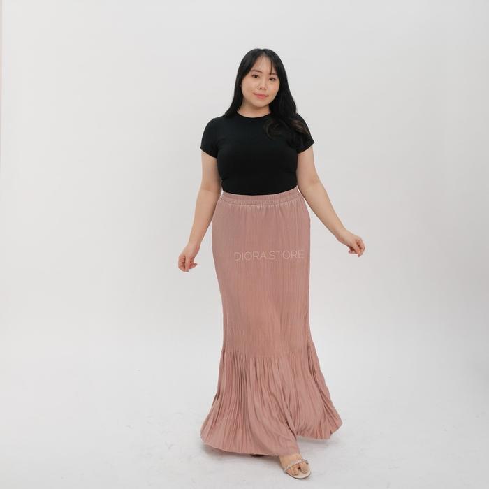 Stok Baru DIORA Rok Plisket Lidi Cabang Super Jumbo / Rok Premium / Rok Plisket / Rok Super Jumbo /