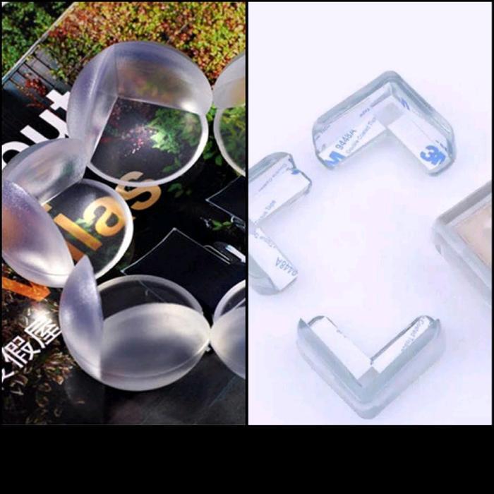 Pelindung Siku Kaca/Meja Aquarium 4 pcs dengan Double Tape