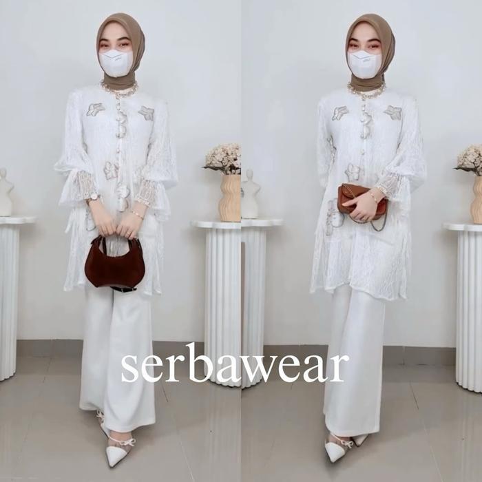 "New" Milea Outer Kondangan Outer Tunik Rompi Tille Garden Outer Tunik outer Kondangan Outer Lebaran