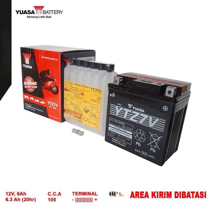 Aki Baterai Yuasa Ytz7V Yamaha N-Max Nmax Aerox
