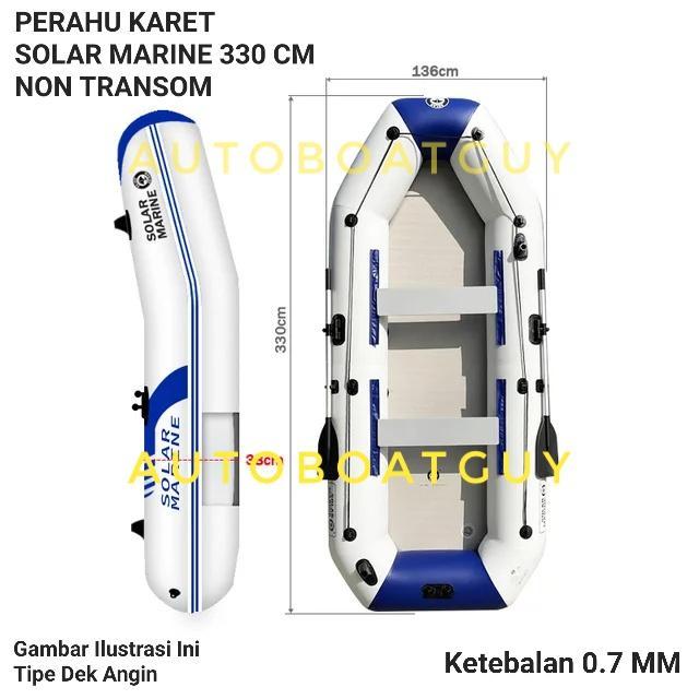 Perahu Karet Mancing Solar Marine 330 Cm Pvc Non Transom