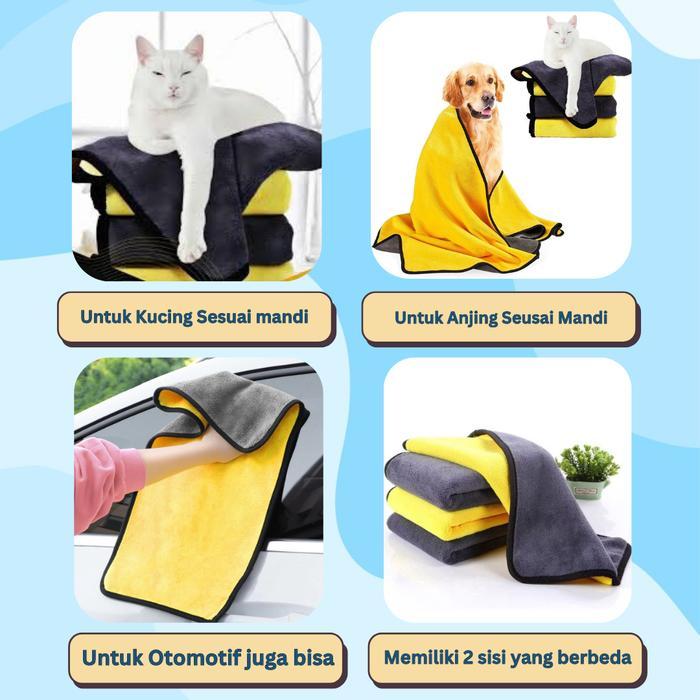 Kain handuk - Handuk Microfiber - Lap Handuk - Handuk Halus - Microfiber Cleaning Hijau