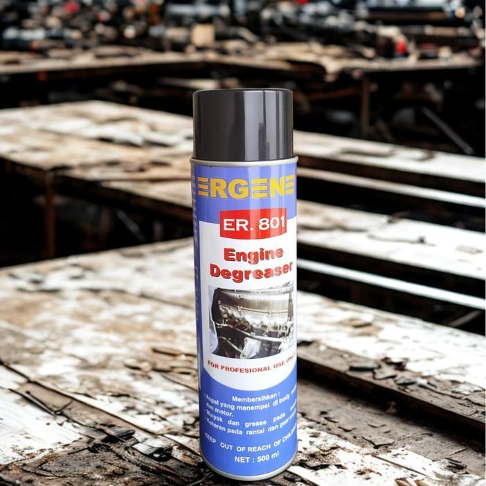 ERGENE PEMBERSIH KERAK MEMBANDEL MESIN ER.801 DEGREASER SOLVENT 500ML AEROSOL UNTUK INDUSTRI &