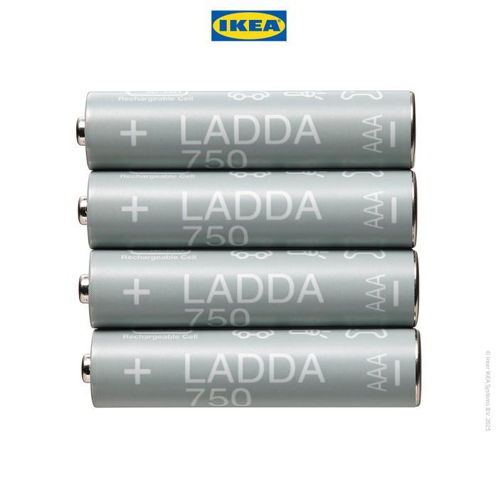 IKEA LADDA BATERAI ISI ULANG AAA 1.2V HR03 ISI 4PCS