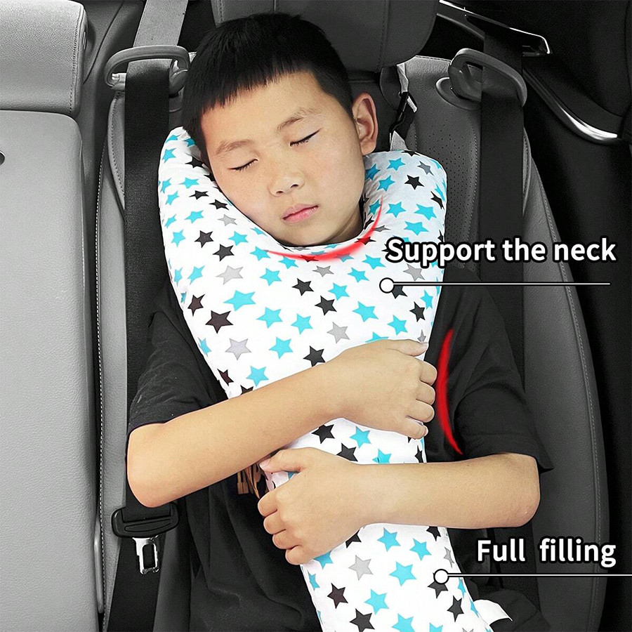 1Pc Baby Car Seat Neck Pillow - Y-Shaped Seatbelt Travel Pillow, Car Rest Neck Pillow, Sleep Pillow,