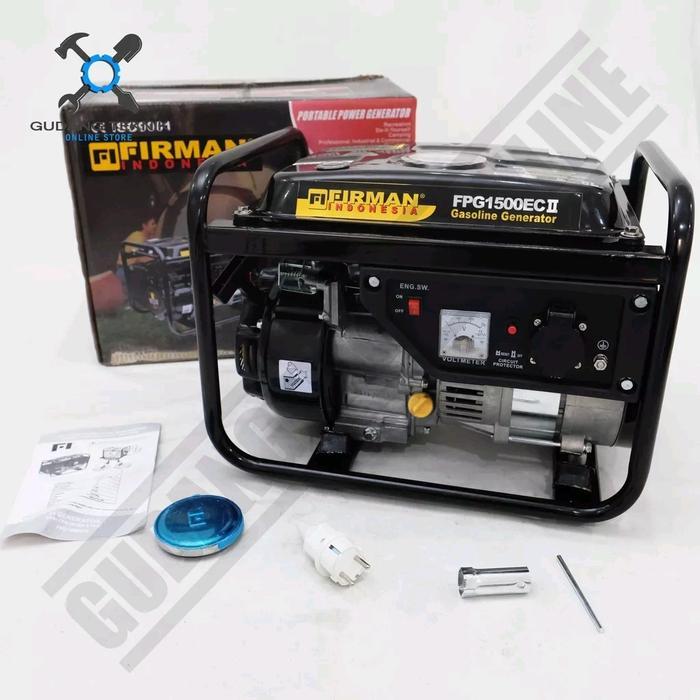 Genset Firman FPG1500 EC II 1000Watt / Genset Bensin 4Tak Firman FPG 1500 EC Hitam