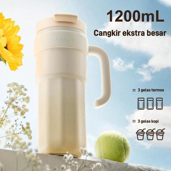 Philips Bawang Cup SUS316 Insulated 1200ml Termos Tumbler Jumbo 316 Stainless Steel Aesthetic Botol