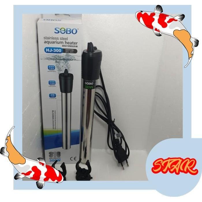 aquarium pemanas air HEATER SOBO HJ 300 watt stainless steel