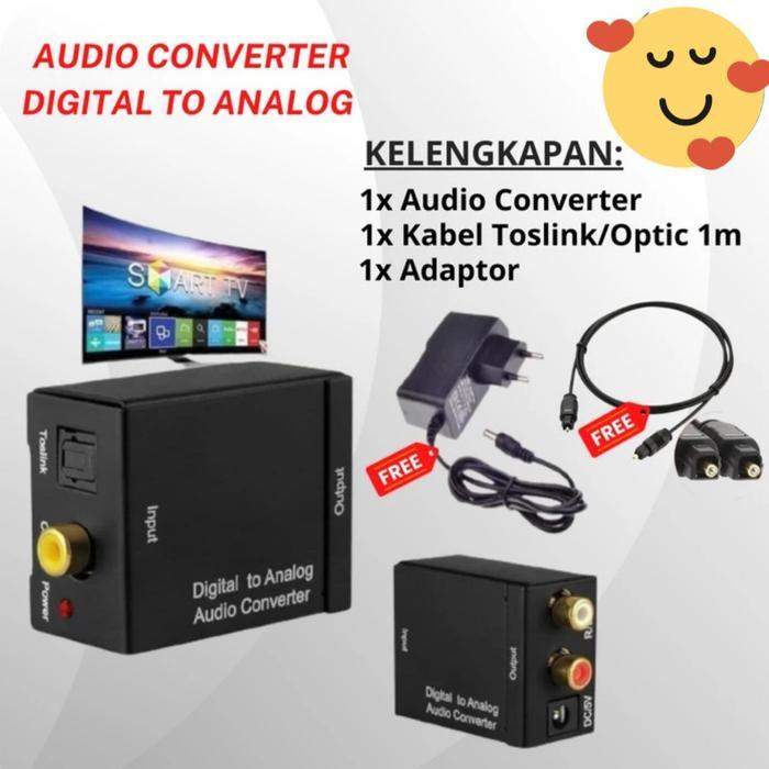 Audio Converter Digital to Analog + Kabel Optical / Toslink