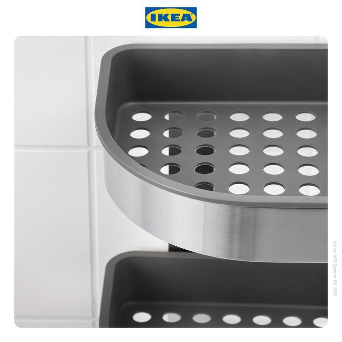 Ikea Brogrund Rak Dinding Sudut Untuk Kamar Mandi 19X58 Cm