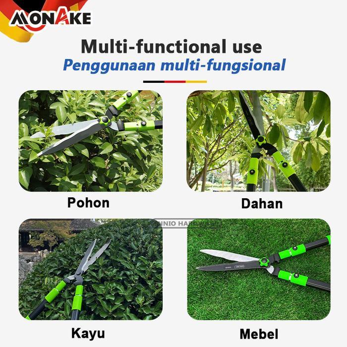 JERMAN MONAKE Top Gunting Potong Rumput 55cm-75cm (COD) Gunting Dahan Alat Pemotong Rumput Ranting