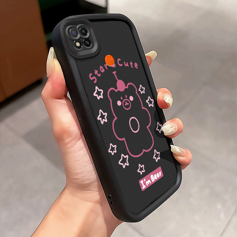Casing Hp Xiaomi Redmi 9C Redmi 9C NFC Redmi 10A POCO C31 Case Apple Teddy Bear Minimalist Kasing si