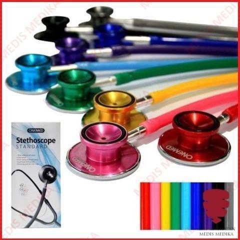 Stethoscope Standard Warna Biru Onemed Stetoskop Ekonomis Blue Medis Original