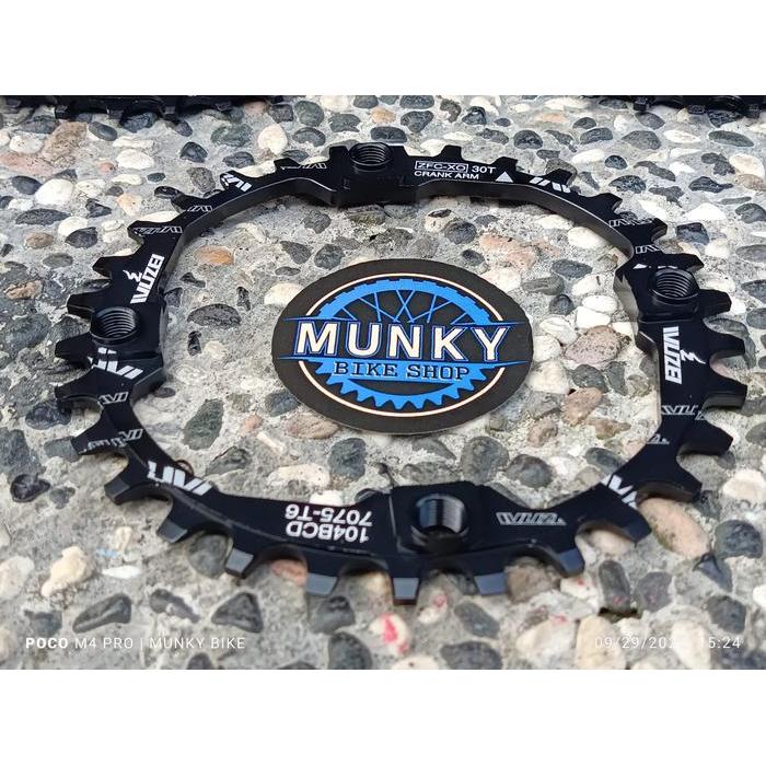 Chainring Wuzei 30T BCD 104 BCD simetris bulat narrow wide cranksingle