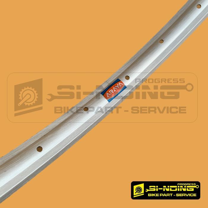 Velg Rims Araya 27 X 1 1/4 Sepeda Balap Jadul Lubang 36 Hole Silver