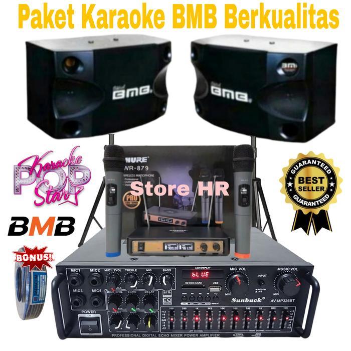 paket karaoke bmb original 8 inch ampli Equalizer karaoke rumahan cafe